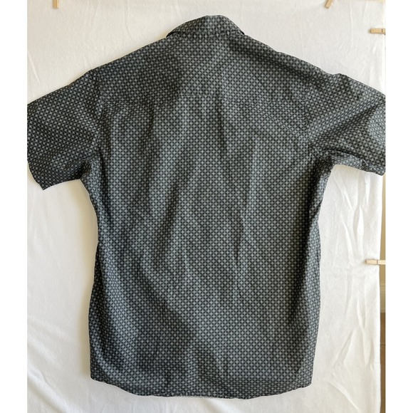 Wrangler Wrancher Mens Pearl Snap Western Shirt XL Back Grey Diamond Patterned - Picture 2 of 3